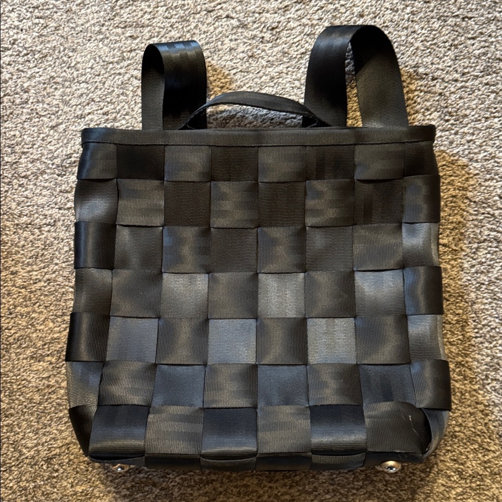 Harveys Black Seatbelt Backpack Y2K Harvey’s Original Bag Adjustable